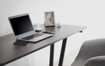 modern laptop on office desk