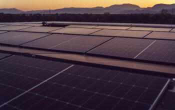 solar panels on modern corporate campus