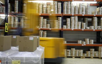 warehouse robots loading packages