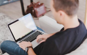 people using computers with ai visuals