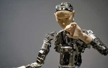 workers with robots