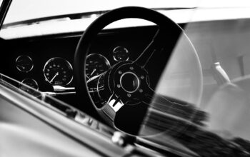 modern electric car dashboard with digital interface