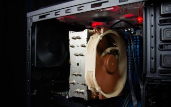 modern sleek ai pc desktop setup