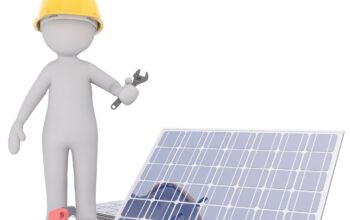 solar panels on green building