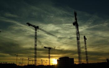 construction team collaborating on a site