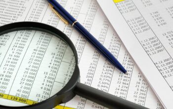 business professional reading reports