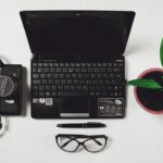 business professionals working together tech background