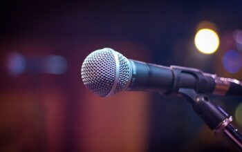 microphone with design elements