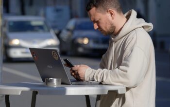 hospital staff using laptops