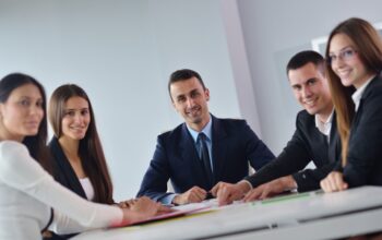 modern workplace team meeting