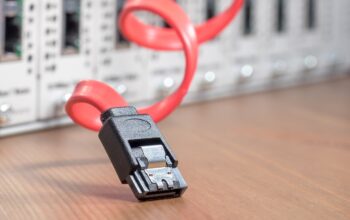 modern server room with cloud connections