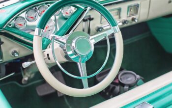 car dashboard with digital displays