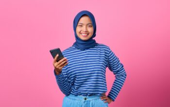 teens using smartphone outdoors