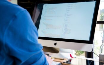 modern workplace, sleek tech, leader working