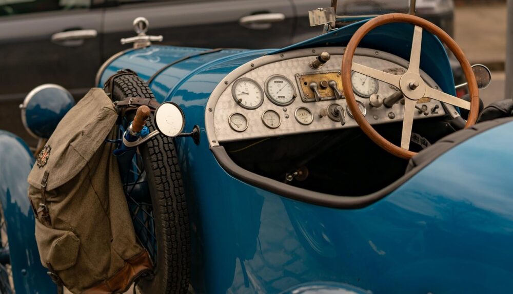 electric car interior with immersive audio system