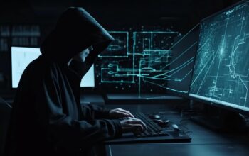 cybersecurity hacker attack laptop code
