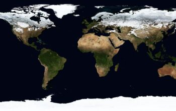 glowing ai brain with global map background